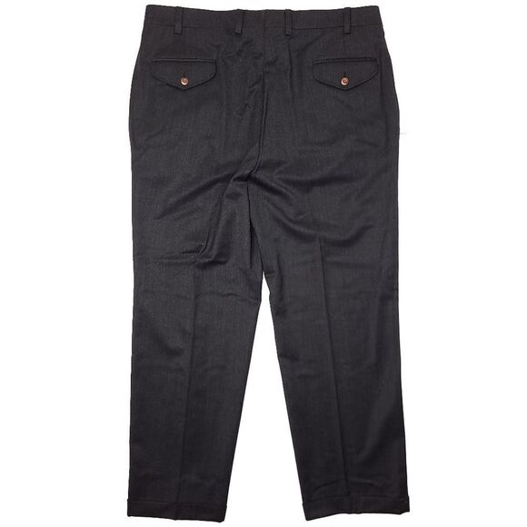 Vintage Orvis Wool Blend Pants Slacks Mens 38x29 Charcoal Canada Made Cuffed - Picture 6 of 7